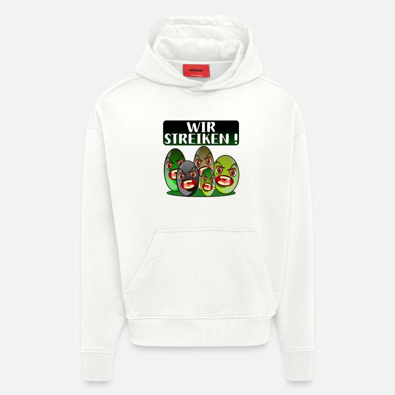 Streiken - Hoodie- made by SPREAD  - OFF WHITE