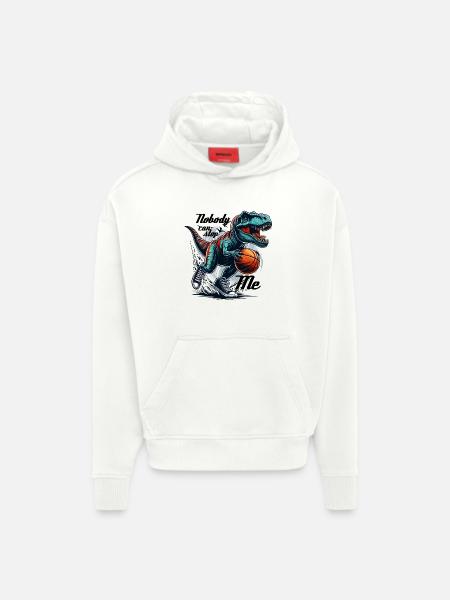 Basketball T-Rex Gift - Hoodie- made by SPREAD  - OFF WHITE