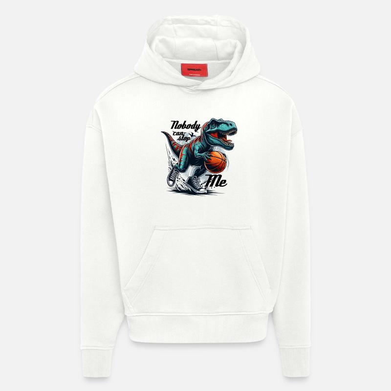 Basketball T-Rex Geschenk - Hoodie- made by SPREAD  - OFF WHITE