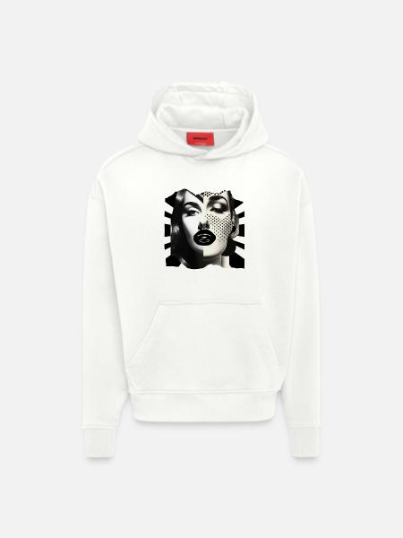Photo collage Black & White - Hoodie- made by SPREAD  - OFF WHITE