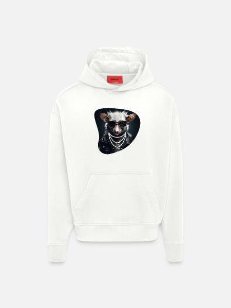 Hard Rock Possum - Hoodie- made by SPREAD - OFF WHITE