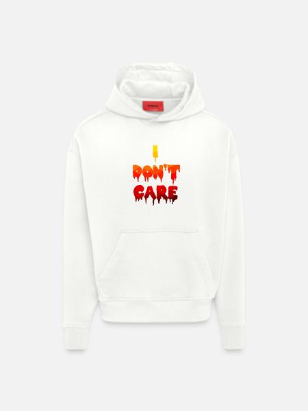 I don't care about the statement - Hoodie- made by SPREAD  - OFF WHITE