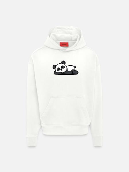 Is Mir Egal Statement Panda Gleichgültig - Hoodie- made by SPREAD - OFF WHITE