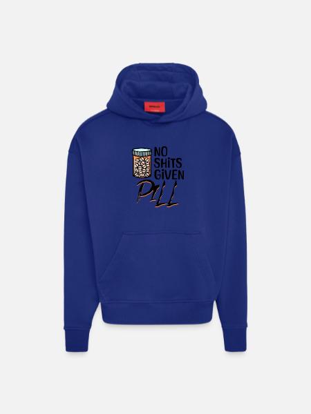 I don't care Statement - Hoodie- made by SPREAD - OFF WHITE