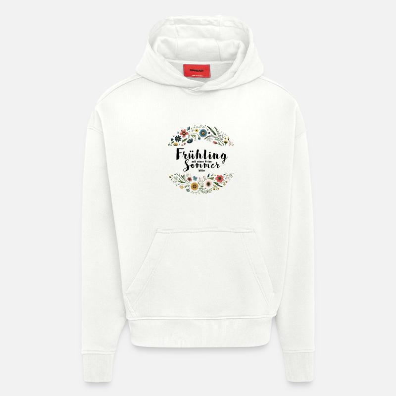 Frühling mit einer Prise Sommer, bitte! - Hoodie- made by SPREAD  - OFF WHITE