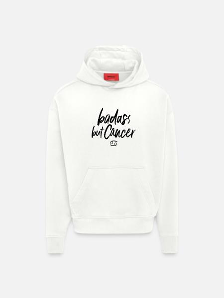 Astro Badass but Cancer - Hoodie- made by SPREAD  - OFF WHITE