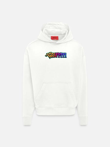 Graffiti Saying Drawing Illustration Street Art - Hoodie- made by SPREAD  - OFF WHITE