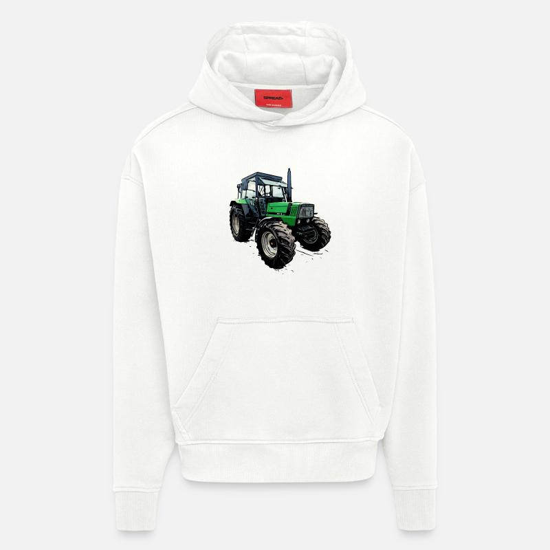 Traktor DX 4.31 - Hoodie- made by SPREAD  - OFF WHITE