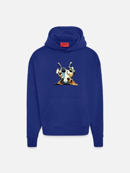 Lévrier à l’envers - Sweat à capuche bio épais oversize fabriqué en UE - OFF WHITE
