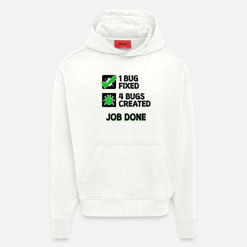 Programmierer Developer Bugfixing Bugs Skripting - Hoodie- made by SPREAD  - OFF WHITE