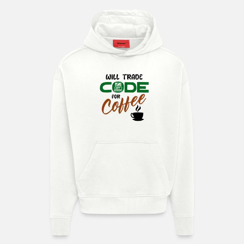 Code Statement Developer Computerfreak Informatik - Hoodie- made by SPREAD  - OFF WHITE