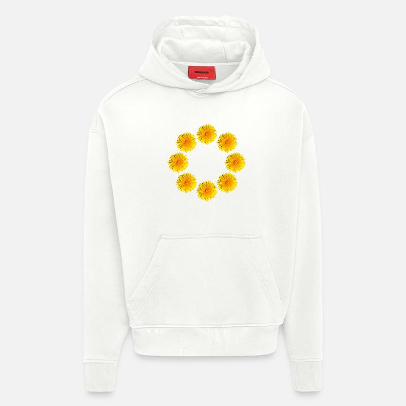 DANDELIONS III - Hoodie- made by SPREAD  - OFF WHITE
