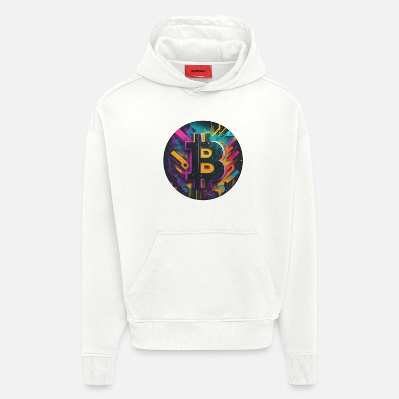 Bitcoin-Explosion der Farben - Hoodie- made by SPREAD  - OFF WHITE