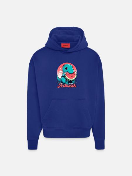 Cute T-Rex Watermelon Arbusik Gift - Hoodie- made by SPREAD  - OFF WHITE