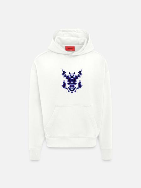 Pipe Chess Blue - Hoodie- made by SPREAD  - OFF WHITE