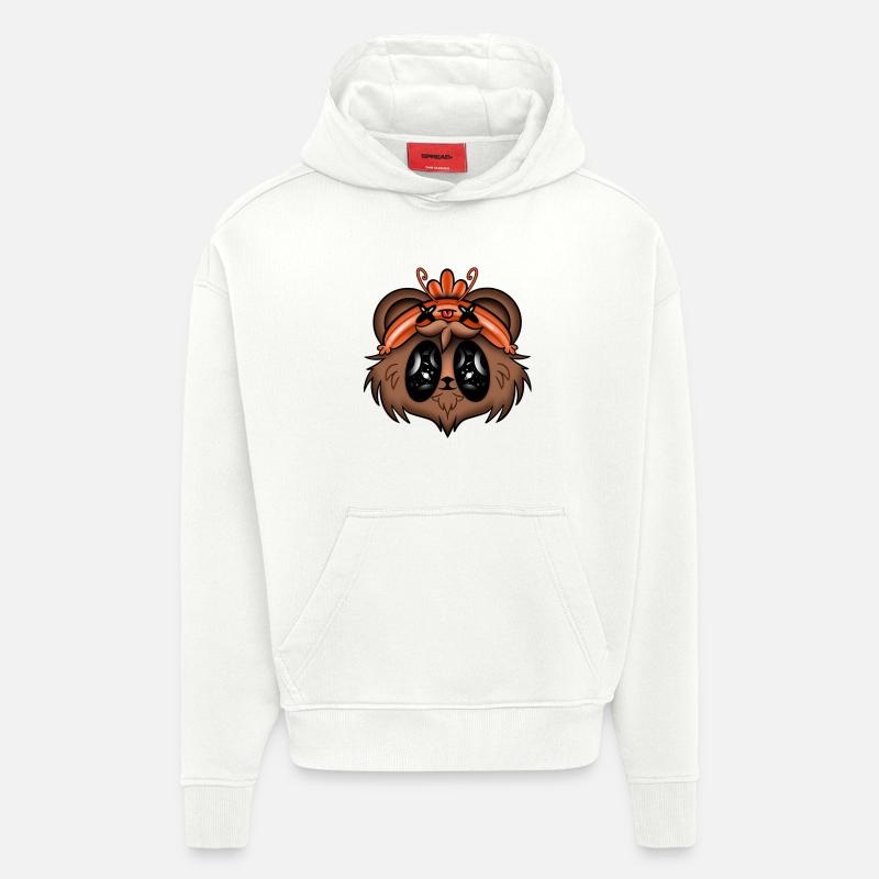 Der Bär mit der Garnelenkappe - Hoodie- made by SPREAD  - OFF WHITE