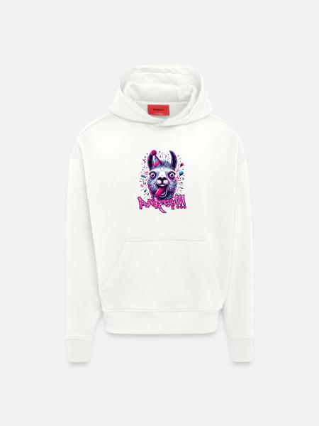 Party Llama Celebrate Gift - Hoodie- made by SPREAD  - OFF WHITE