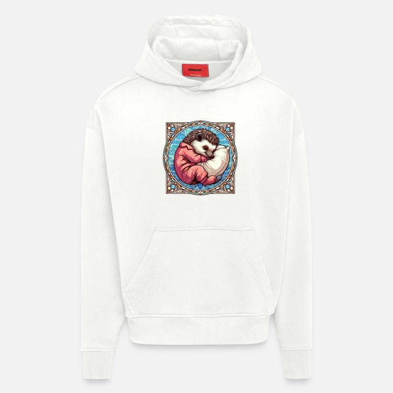 Hedgehog Sleeping Passion Gift - Hoodie- made by SPREAD - OFF WHITE