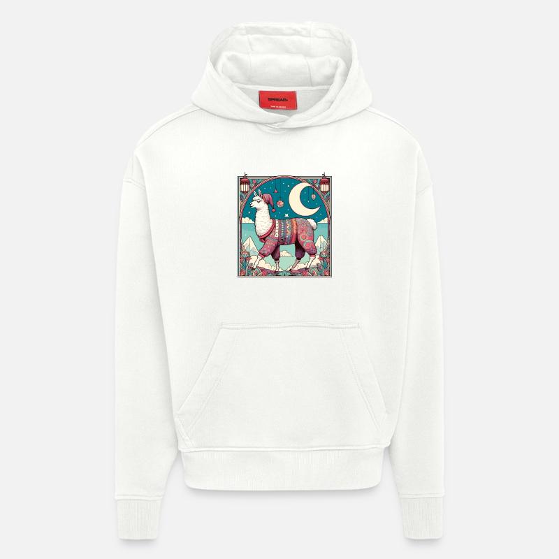 Llama Pajama Gift - Hoodie- made by SPREAD  - OFF WHITE