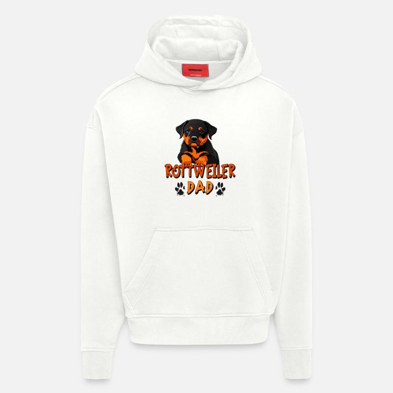 Rottweiler-Vater - Hoodie- made by SPREAD  - OFF WHITE