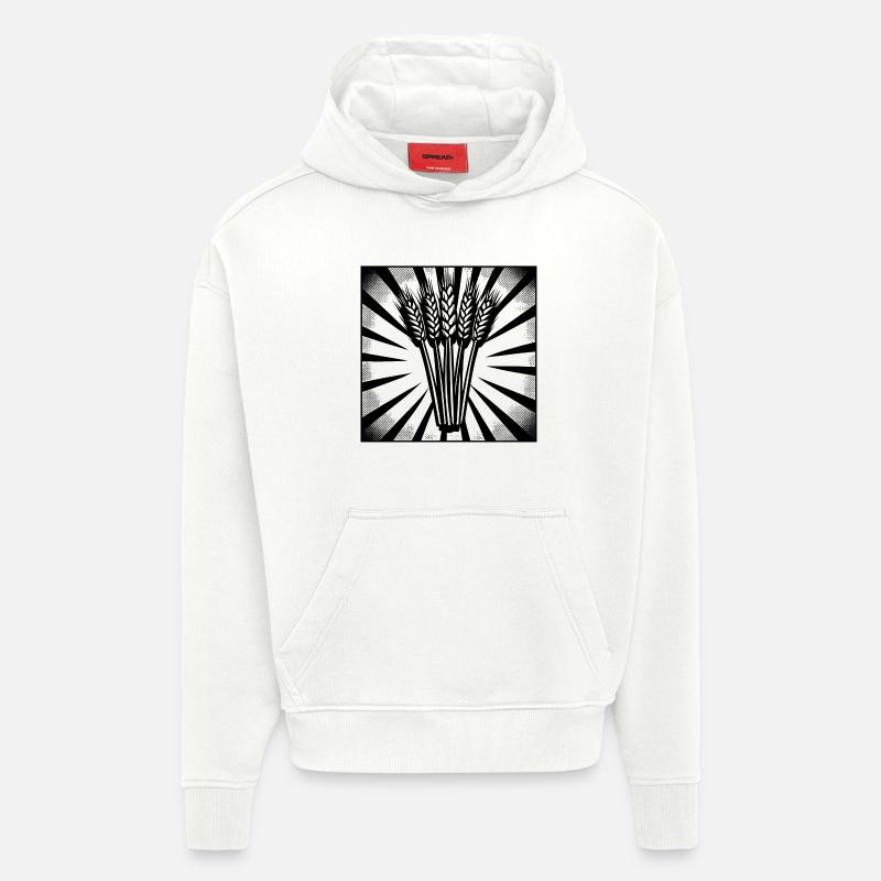 5 Weizenähren Highlight Dunkel - Hoodie- made by SPREAD  - OFF WHITE