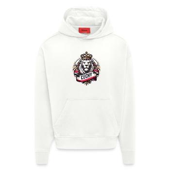 Cechy Böhmen Tschechien Löwe Flagge Geschenk - Hoodie- made by SPREAD  - OFF WHITE - Vorne