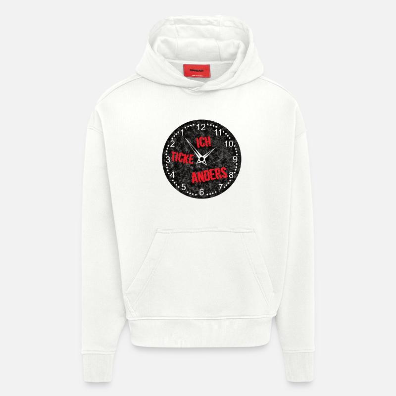 uhr - Hoodie- made by SPREAD  - OFF WHITE