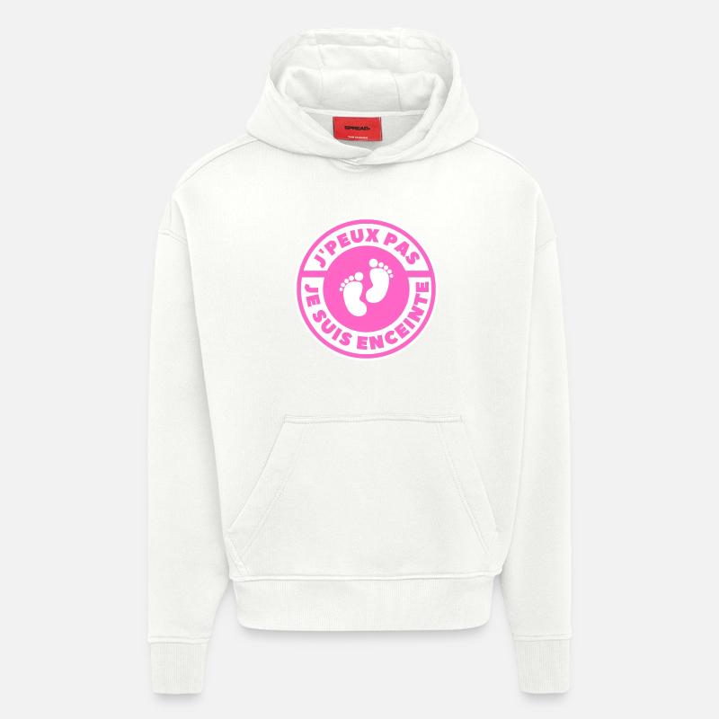 Ich kann nicht, ich bin schwanger - Hoodie- made by SPREAD  - OFF WHITE