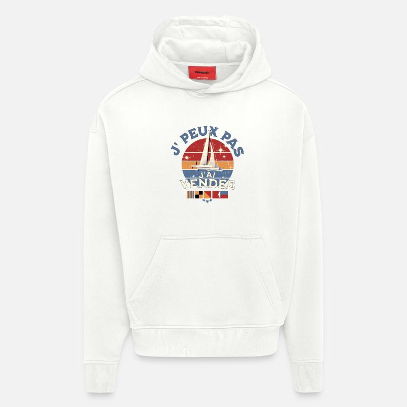 J'peux pas j'ai Vendée Glb - Sweat à capuche bio épais oversize fabriqué en UE - OFF WHITE