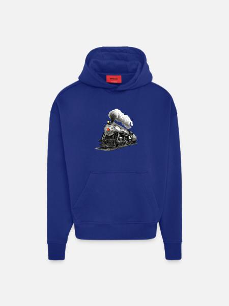 Nostalgische Dampflok - Eisenbahn Illustration - Hoodie- made by SPREAD  - OFF WHITE