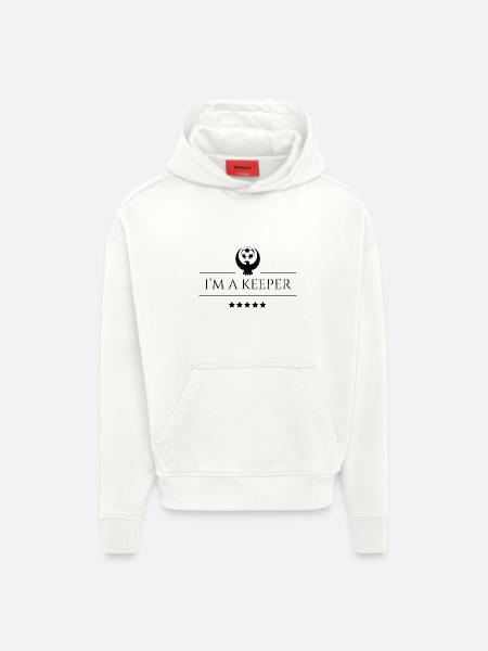 I'm a Keeper - Stolzes Fußballmotiv - Hoodie- made by SPREAD  - OFF WHITE