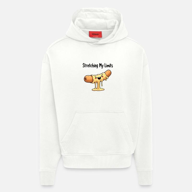 Repousser mes limites - Sweat à capuche bio épais oversize fabriqué en UE - OFF WHITE