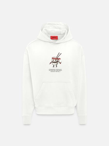 Sushi Ninja - Master of the Rolls - Hoodie- made by SPREAD  - OFF WHITE