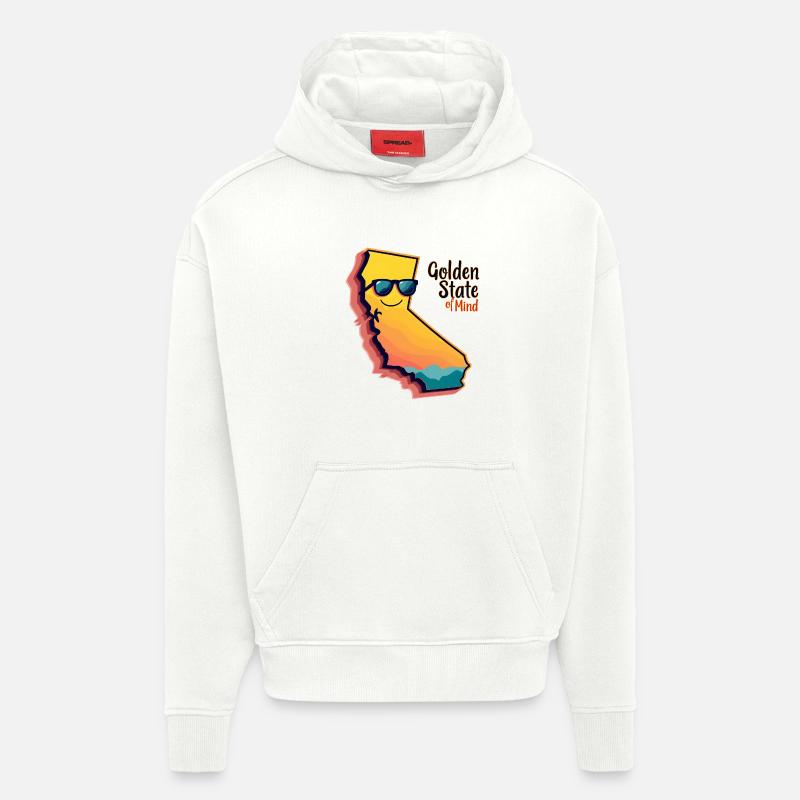 État d’or de l’ - Sweat à capuche bio épais oversize fabriqué en UE - OFF WHITE