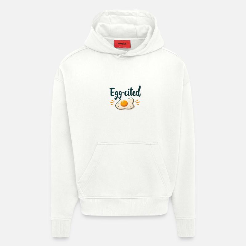 Egg-cited - Hoodie- made by SPREAD  - OFF WHITE