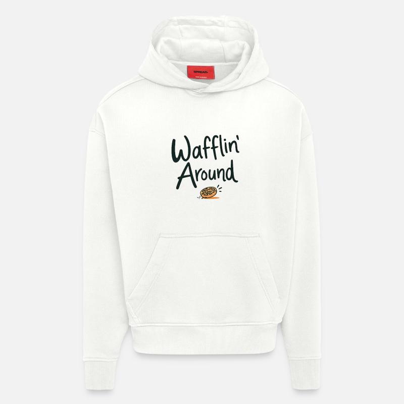 Tergiverser - Sweat à capuche bio épais oversize fabriqué en UE - OFF WHITE