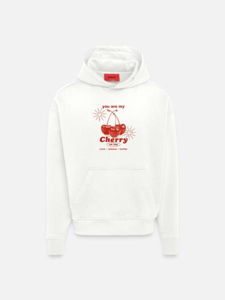 Cherry on Top – Sweet Perfection - Hoodie- made by SPREAD  - OFF WHITE