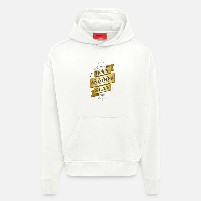 Another Day Another Slay Banner - Hoodie- made by SPREAD  - OFF WHITE