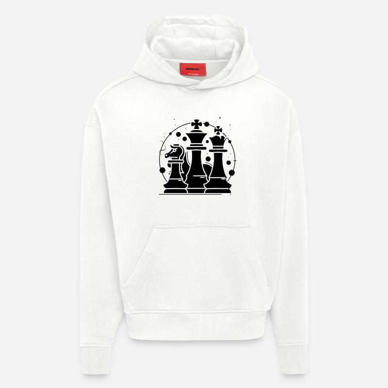 Chess Pieces Comic Look - Hoodie- made by SPREAD  - OFF WHITE
