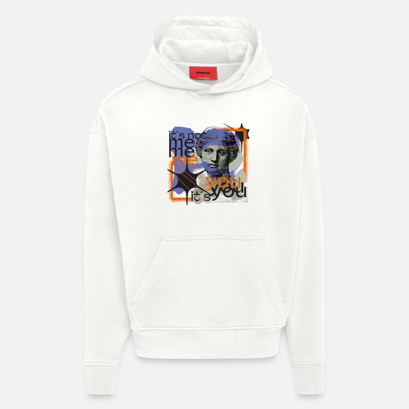 Ce n’est pas moi, c’est vous - Sweat à capuche bio épais oversize fabriqué en UE - OFF WHITE