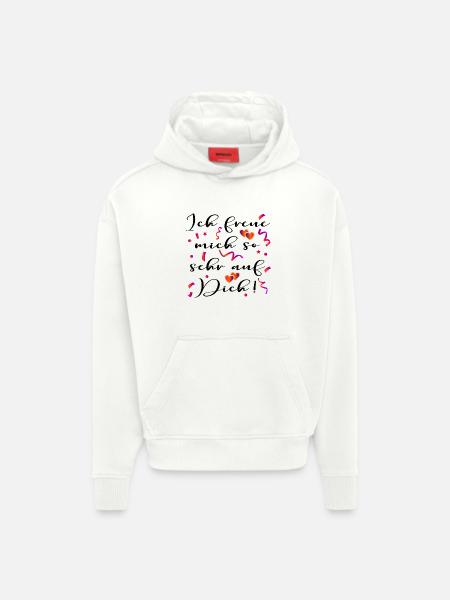 VORFREUDE BEZIEHUNG PARTNERSCHAFT - Hoodie- made by SPREAD - OFF WHITE