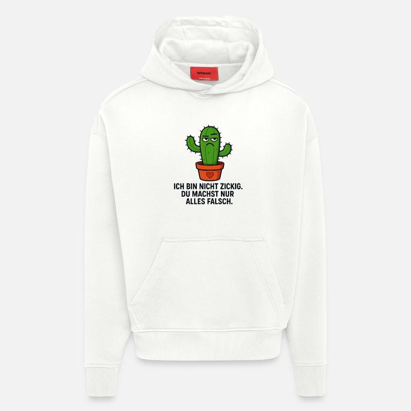 Kaktus Spruch - Hoodie- made by SPREAD  - OFF WHITE