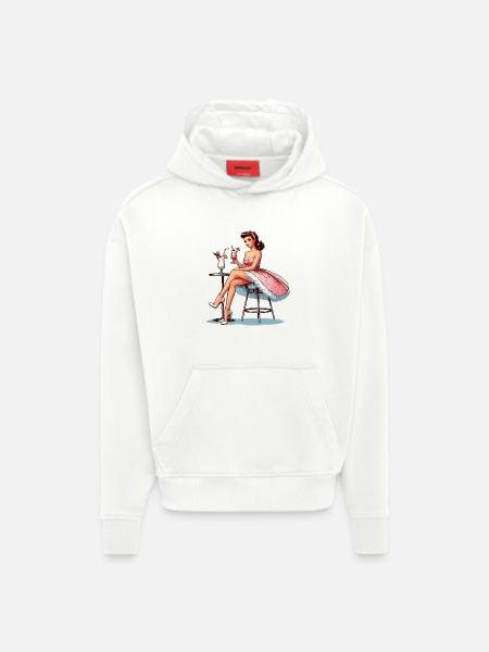Wife Rockabilly Pina Colada Gift - Hoodie- made by SPREAD - OFF WHITE