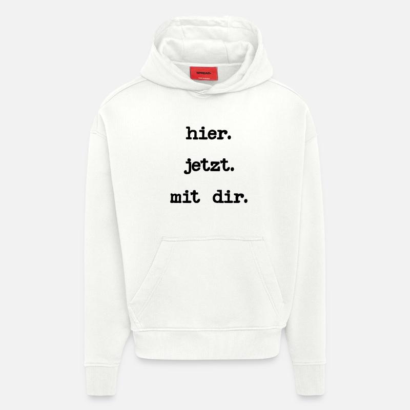 ACHTSAMKEIT LIEBE - Hoodie- made by SPREAD  - OFF WHITE