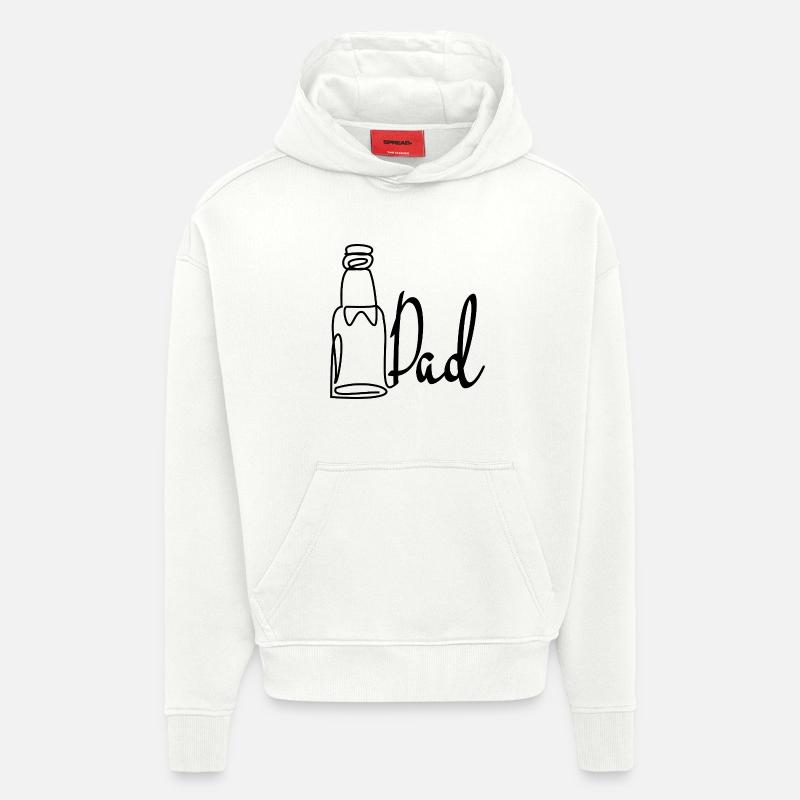 Line Art Dad Father's Day Beer - Hoodie- made by SPREAD - OFF WHITE