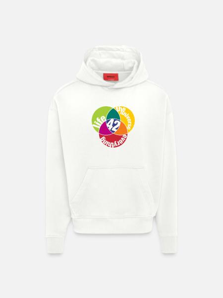 Life, The Universe and Everything - Hoodie- made by SPREAD - OFF WHITE