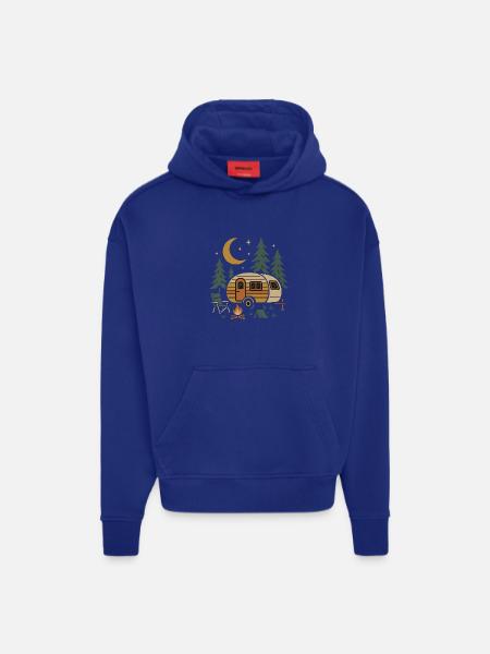 Nighttime Camping Scene Design - Hoodie- made by SPREAD - OFF WHITE