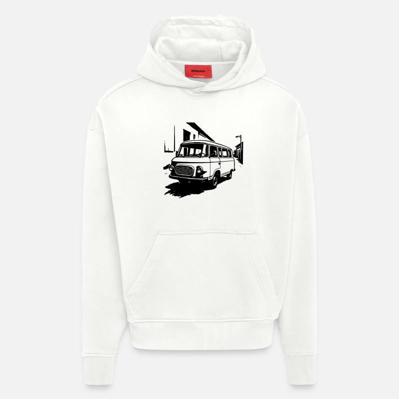 Transport cult Eastern classics - Hoodie- made by SPREAD  - OFF WHITE