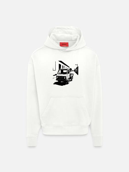 Multifunctional Power Retro - Hoodie- made by SPREAD - OFF WHITE