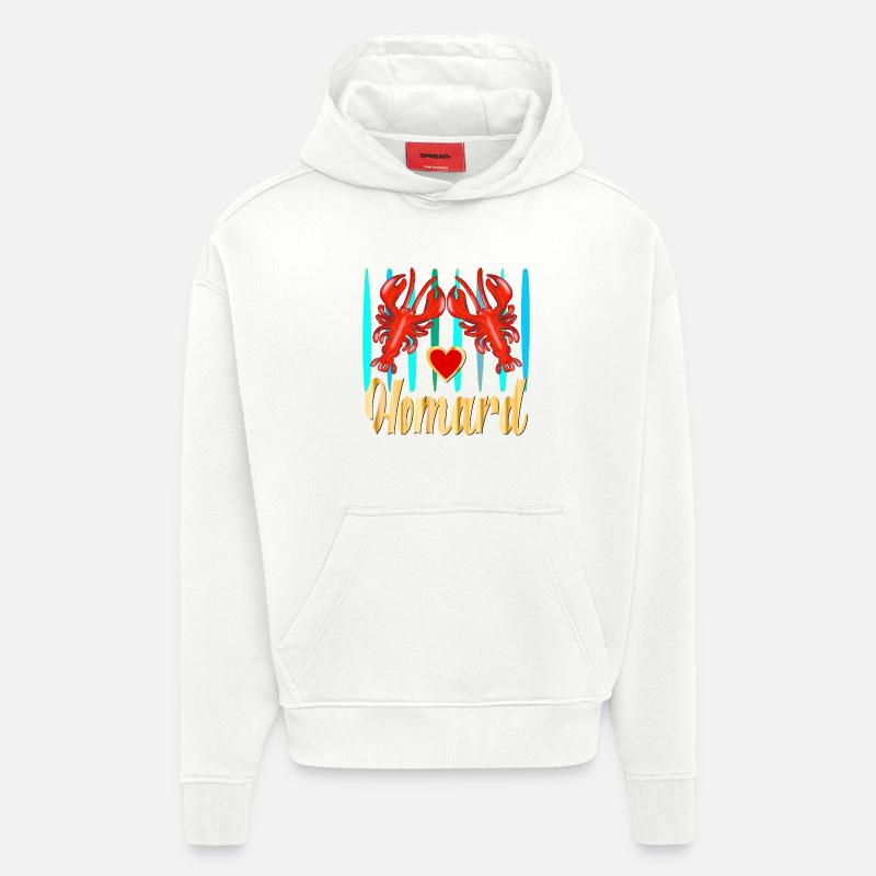 Homard - Sweat à capuche bio épais oversize fabriqué en UE - OFF WHITE